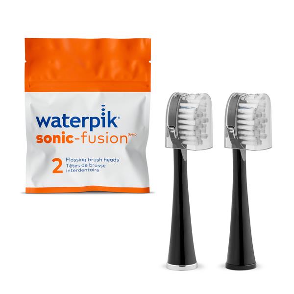 Waterpik™ Sonic-Fusion™ Full-Size Replacement Flossing Brush Heads - Black – Black (SFFB-2EB)