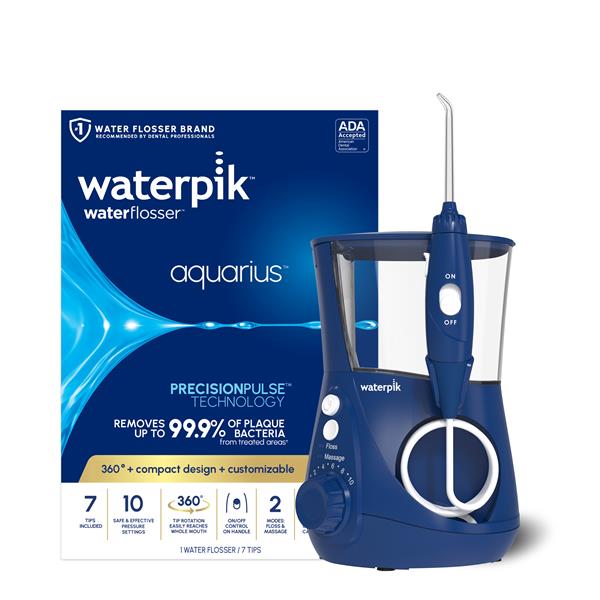 Alternative view of Classic Blue Aquarius™ Water Flosser – Blue (WP-663)