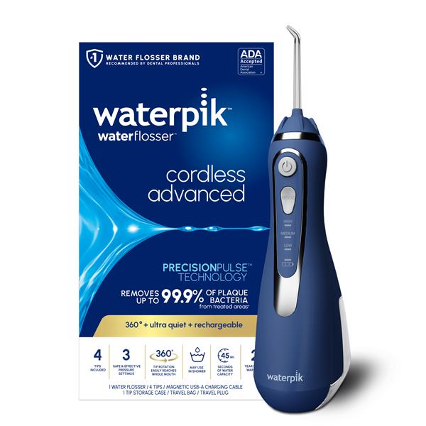 Alternative view of Blue Cordless Advanced 2.0 Water Flosser – Blue (WP-583)