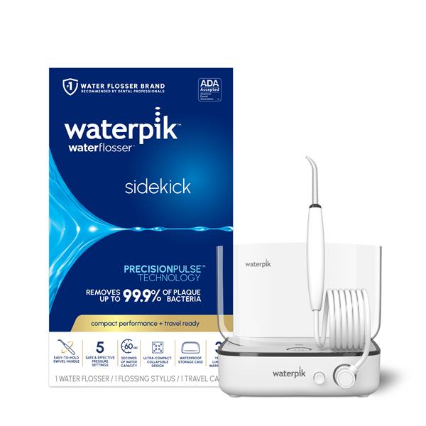 Alternative view of Sidekick™ Water Flosser, White with Chrome – White (WF-04CD010-1)