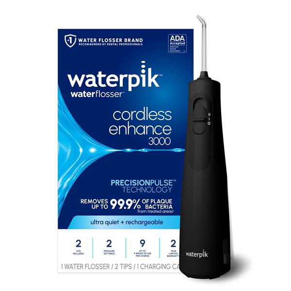 Alternative view of Black Cordless Enhance 3000 Water Flosser – Black (WF-21W012)